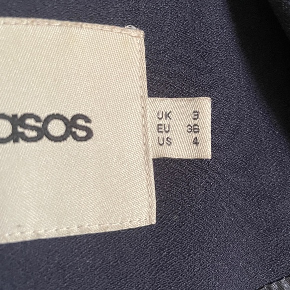 ASOS Women’s Navy Blue Trench Coat Size 4 - Picture 3 of 13